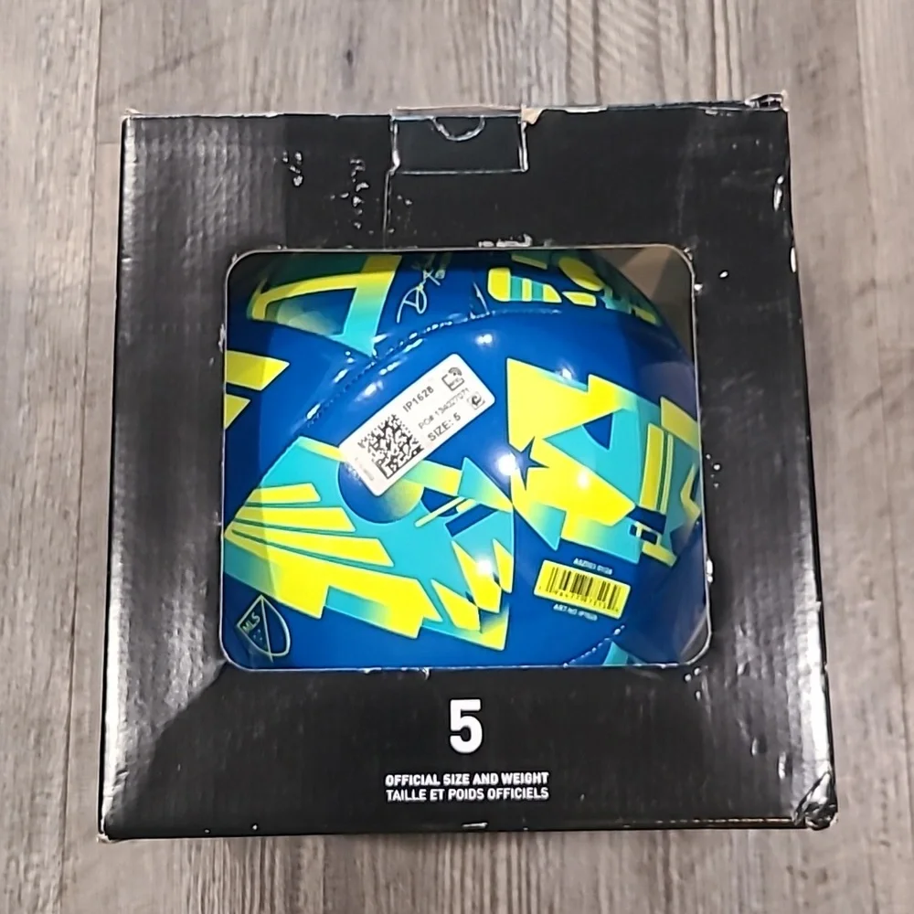 MLS Club Blue and Yellow Soccer Ball Size 5 - Picture 2 of 3